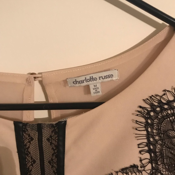 Lace Color Block Bodycon Dress - Picture 2 of 6